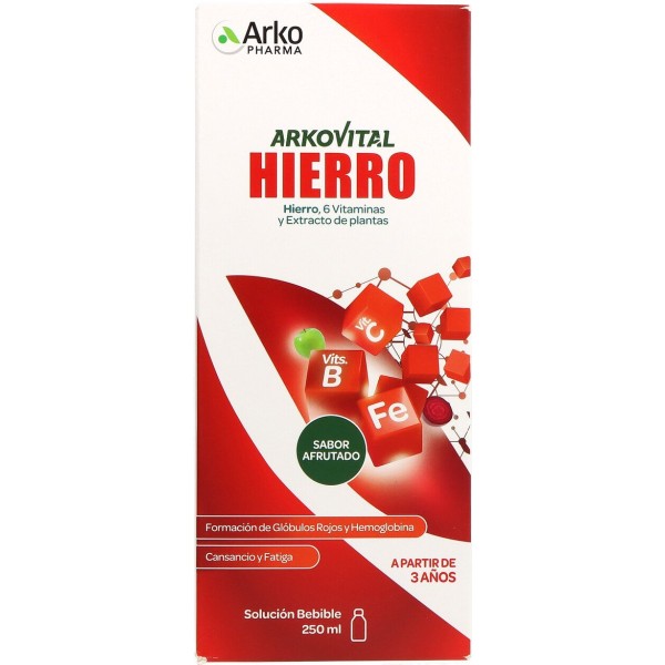 Arkovital Hierro Jarabe con 6 Vitaminas Sabor Afrutado 250ml